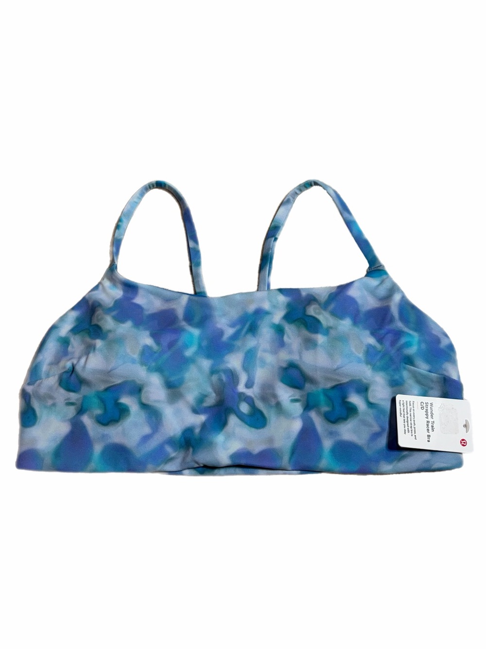 NWT Lululemon Wunder Train Strappy Racer Bra *C/D (Floral Blueberry Multi) 12